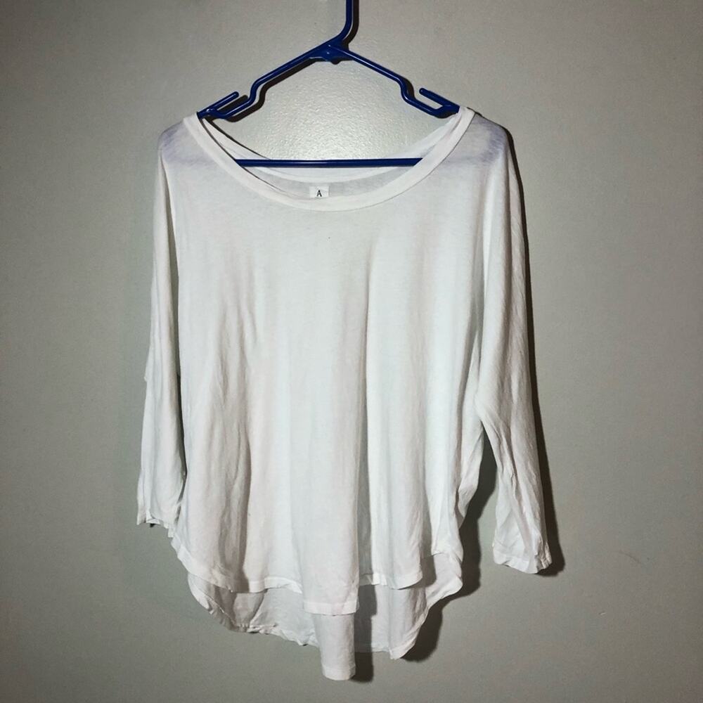 classic dolman sleeve tshirt organic cotton USA womens small staple essential